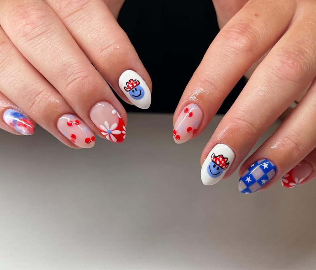 Cowboy FT Smiley July Nails